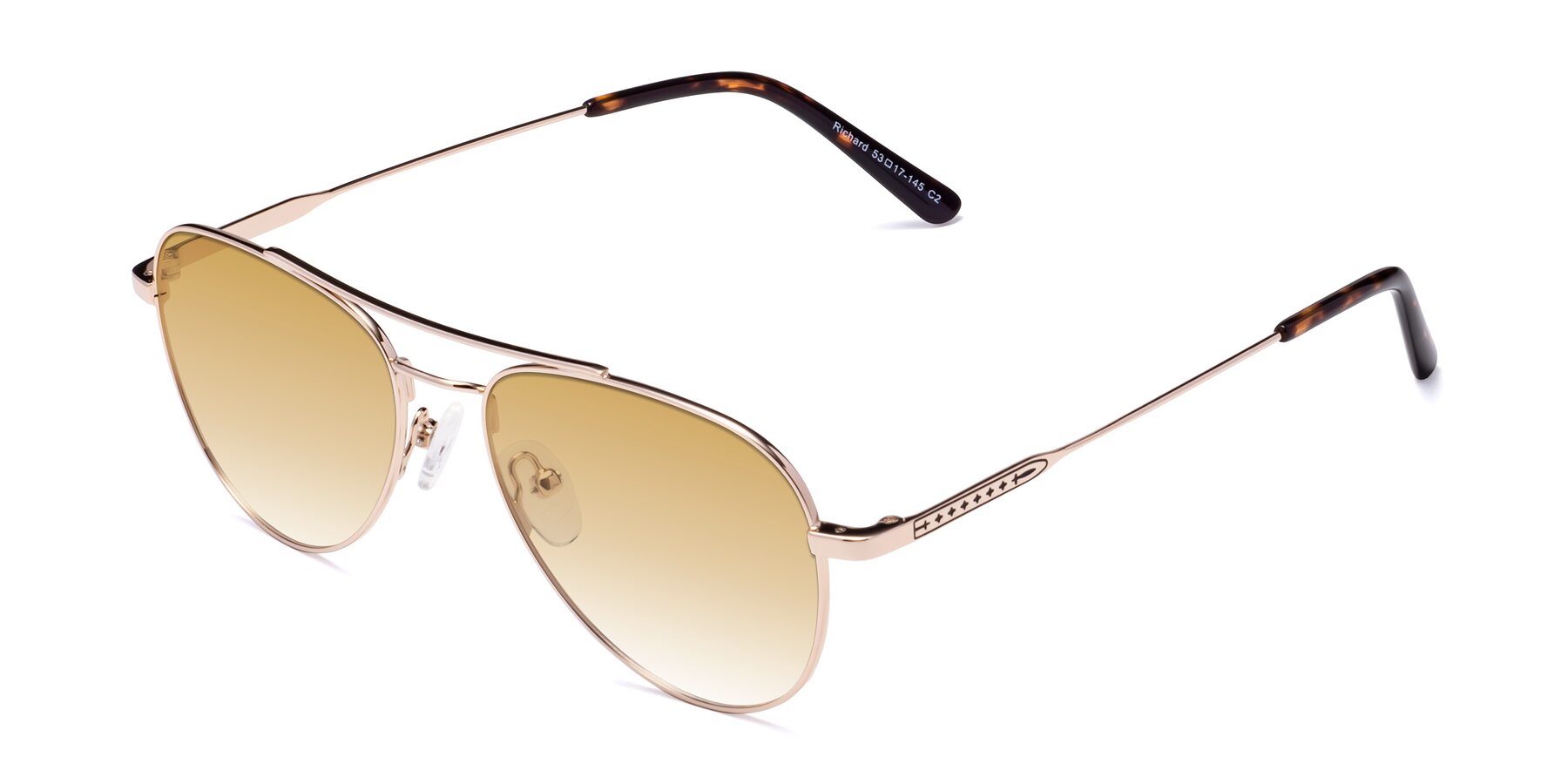 Angle of Richard in Gold with Champagne Gradient Lenses