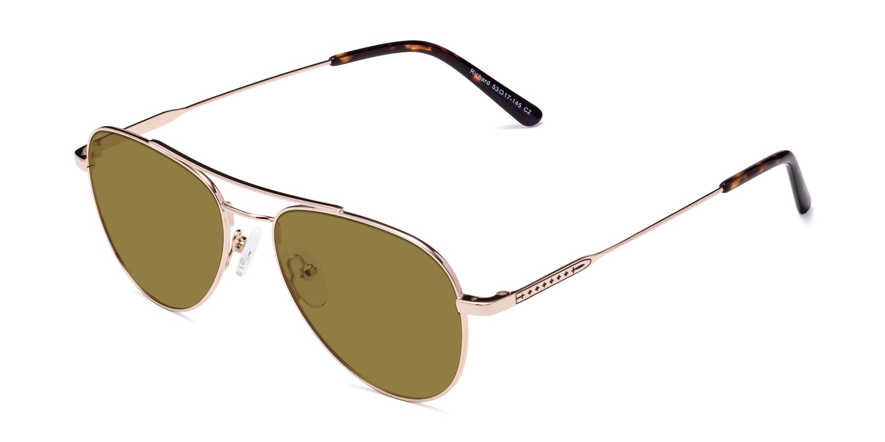 Angle of Richard in Gold with Brown Polarized Lenses