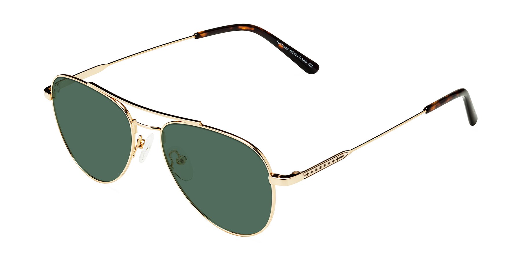 Angle of Richard in Gold with Green Polarized Lenses