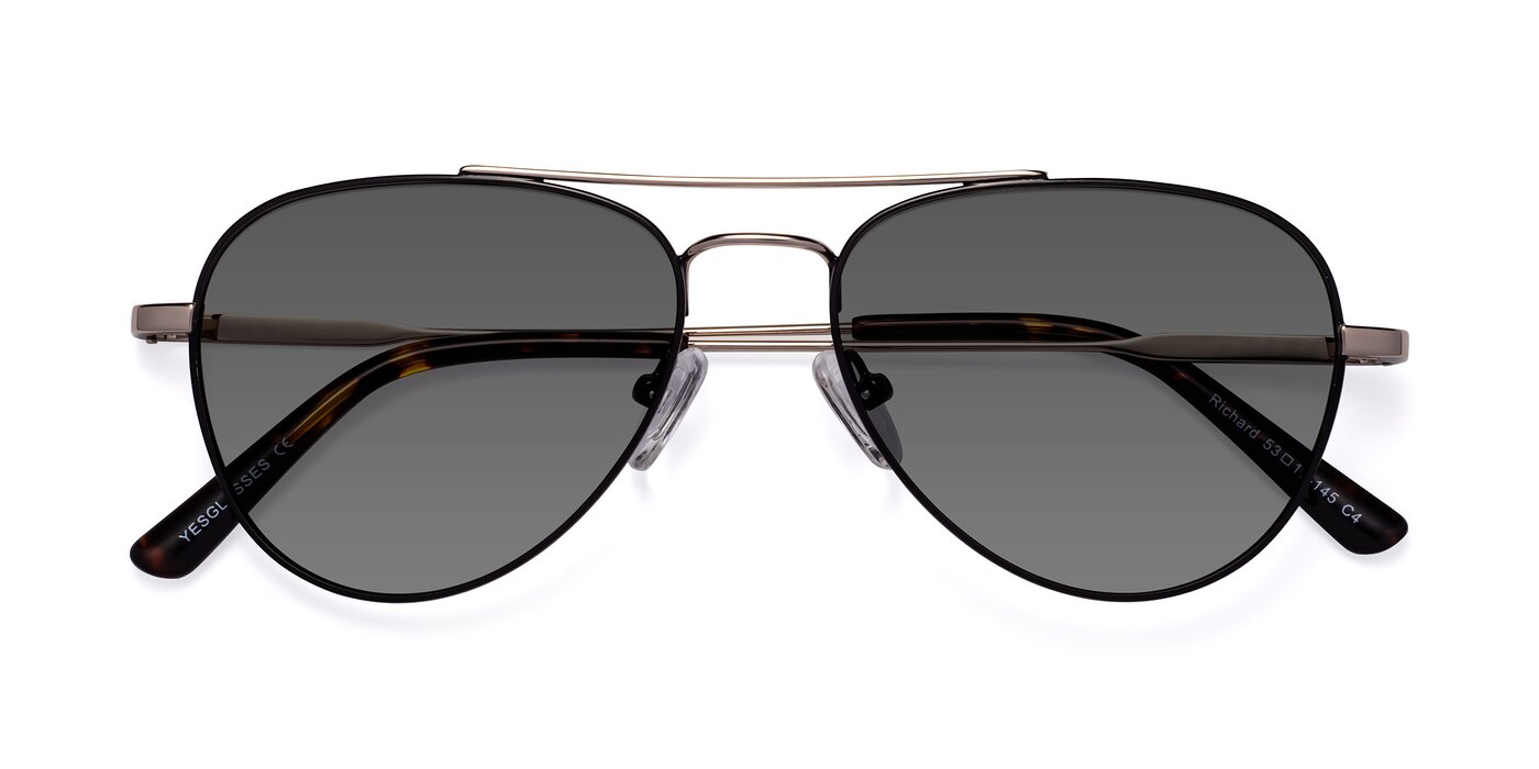Richard - Black / Gold Tinted Sunglasses