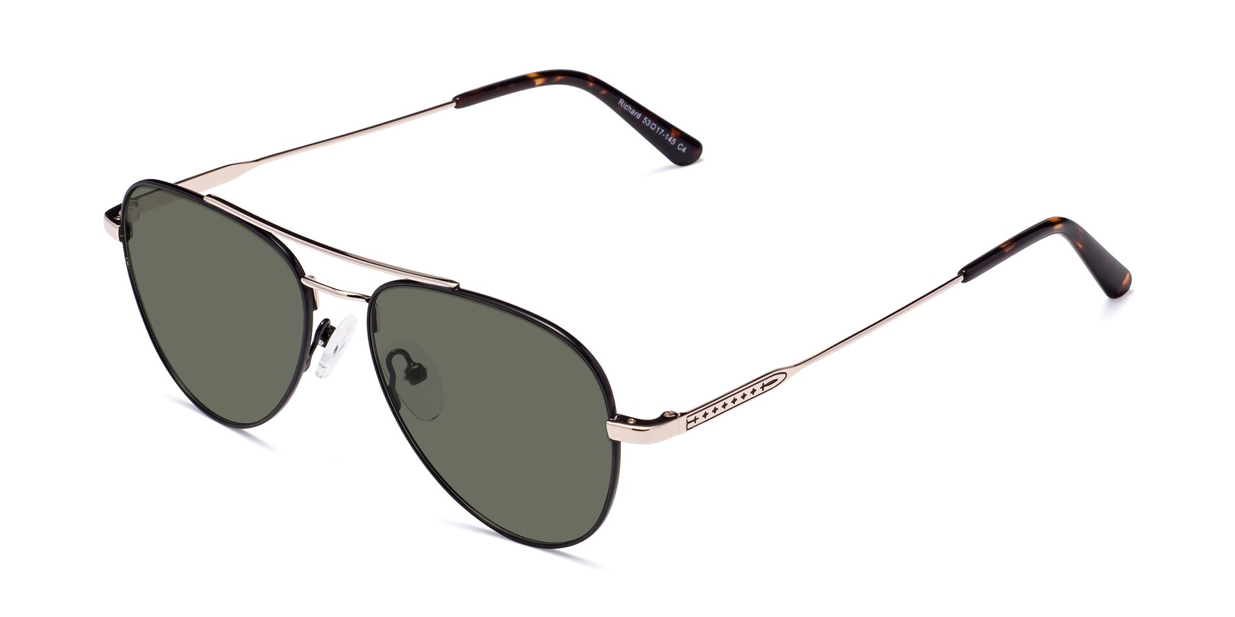 Angle of Richard in Black-Gold with Gray Polarized Lenses