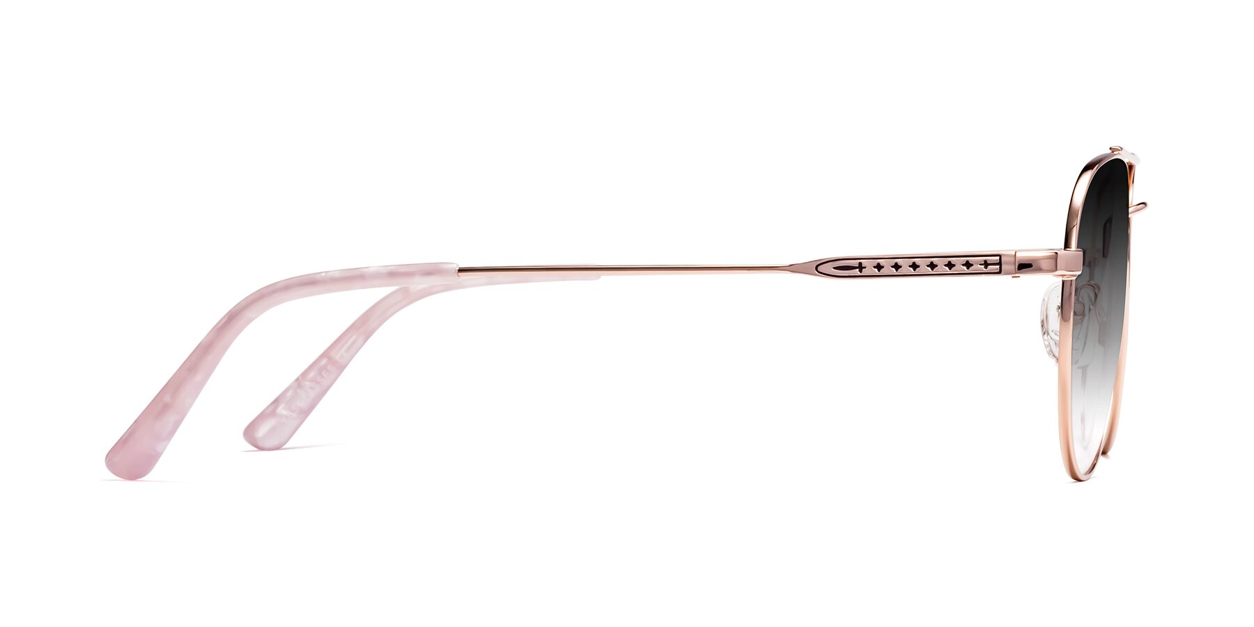Side of Richard in Rose Gold with Gray Gradient Lenses