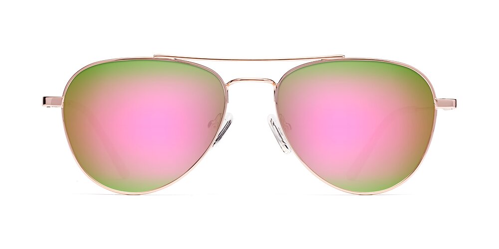 Richard - Rose Gold Flash Mirrored Sunglasses