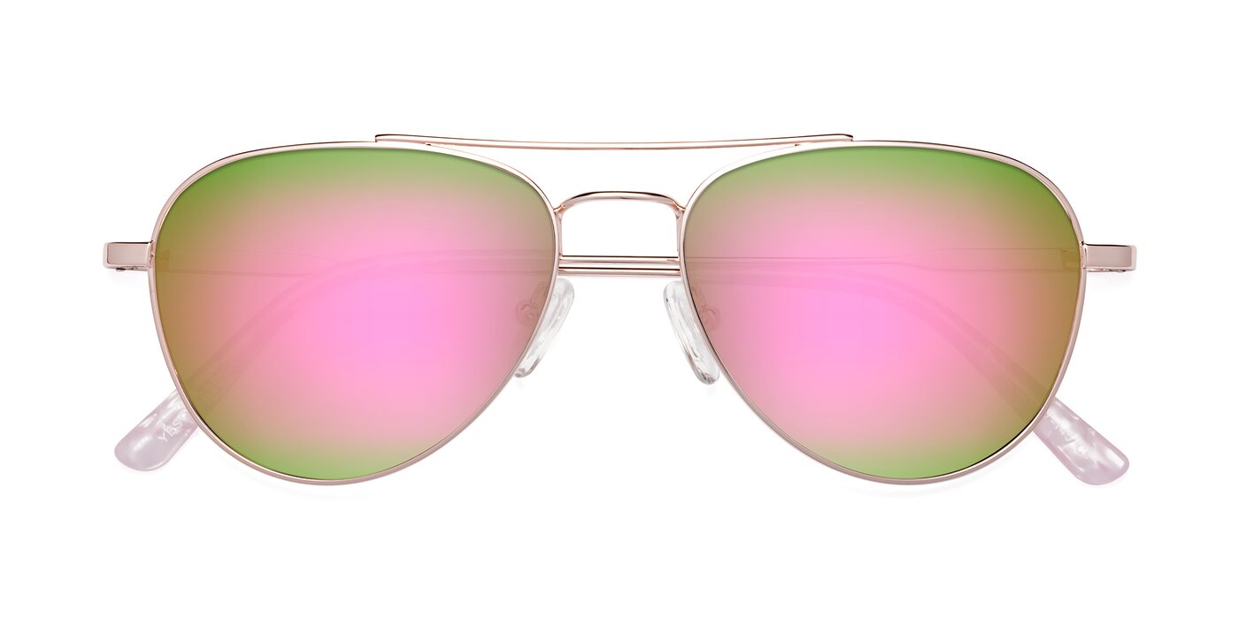 Richard - Rose Gold Flash Mirrored Sunglasses