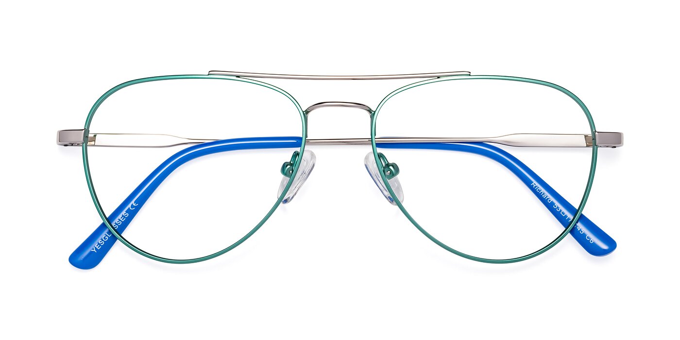 Richard - Green / Silver Blue Light Glasses