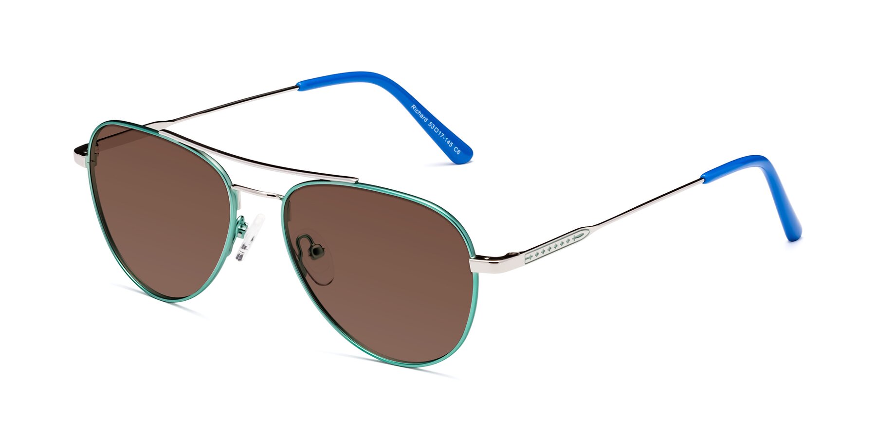 Angle of Richard in Green-Silver with Brown Tinted Lenses