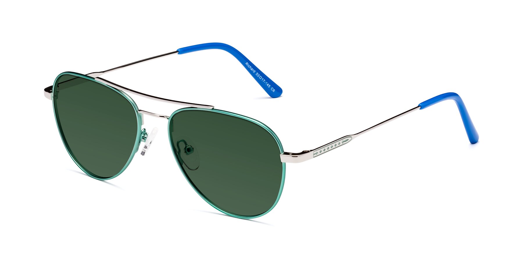 Angle of Richard in Green-Silver with Green Tinted Lenses