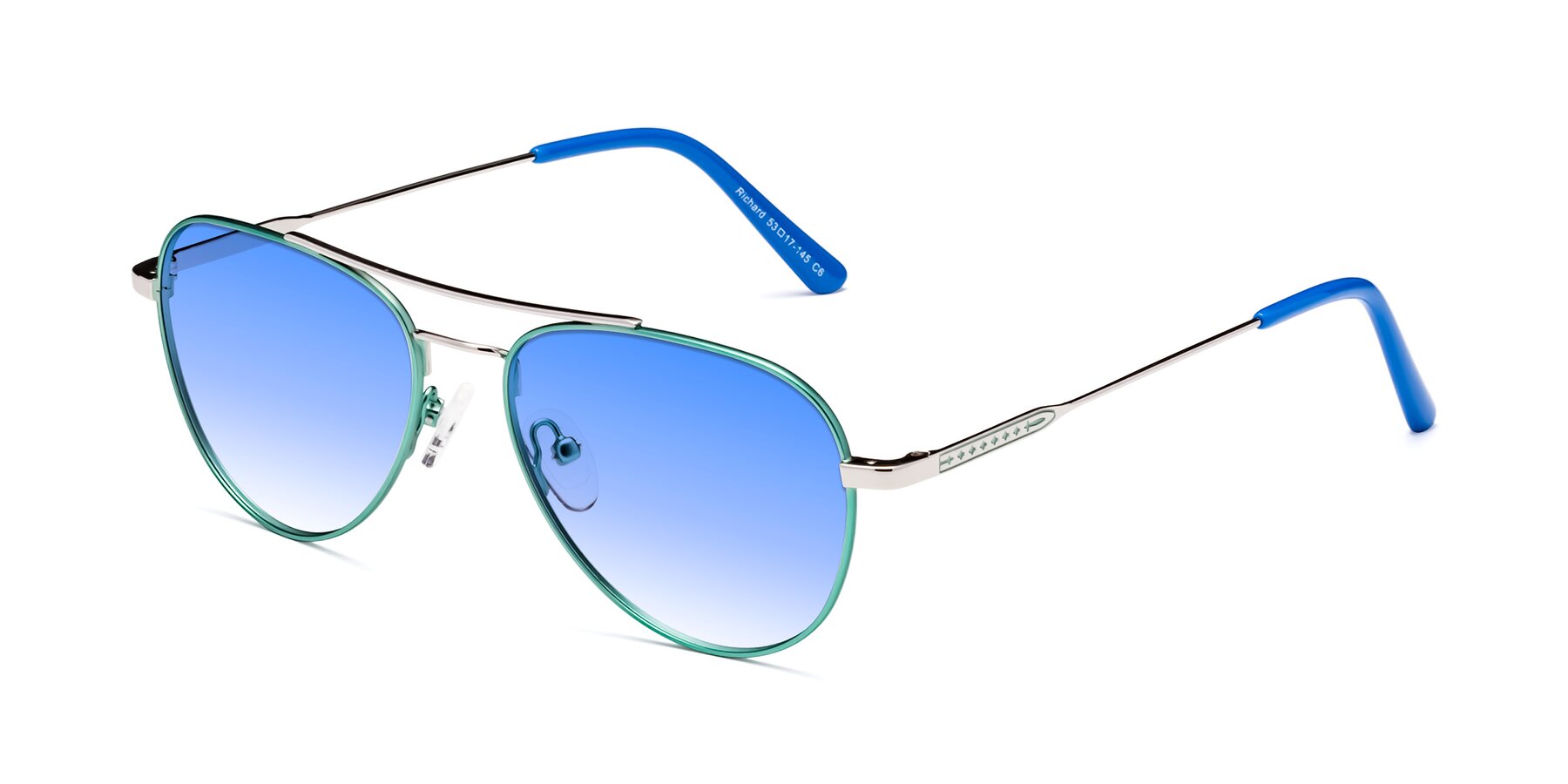 Angle of Richard in Green-Silver with Blue Gradient Lenses