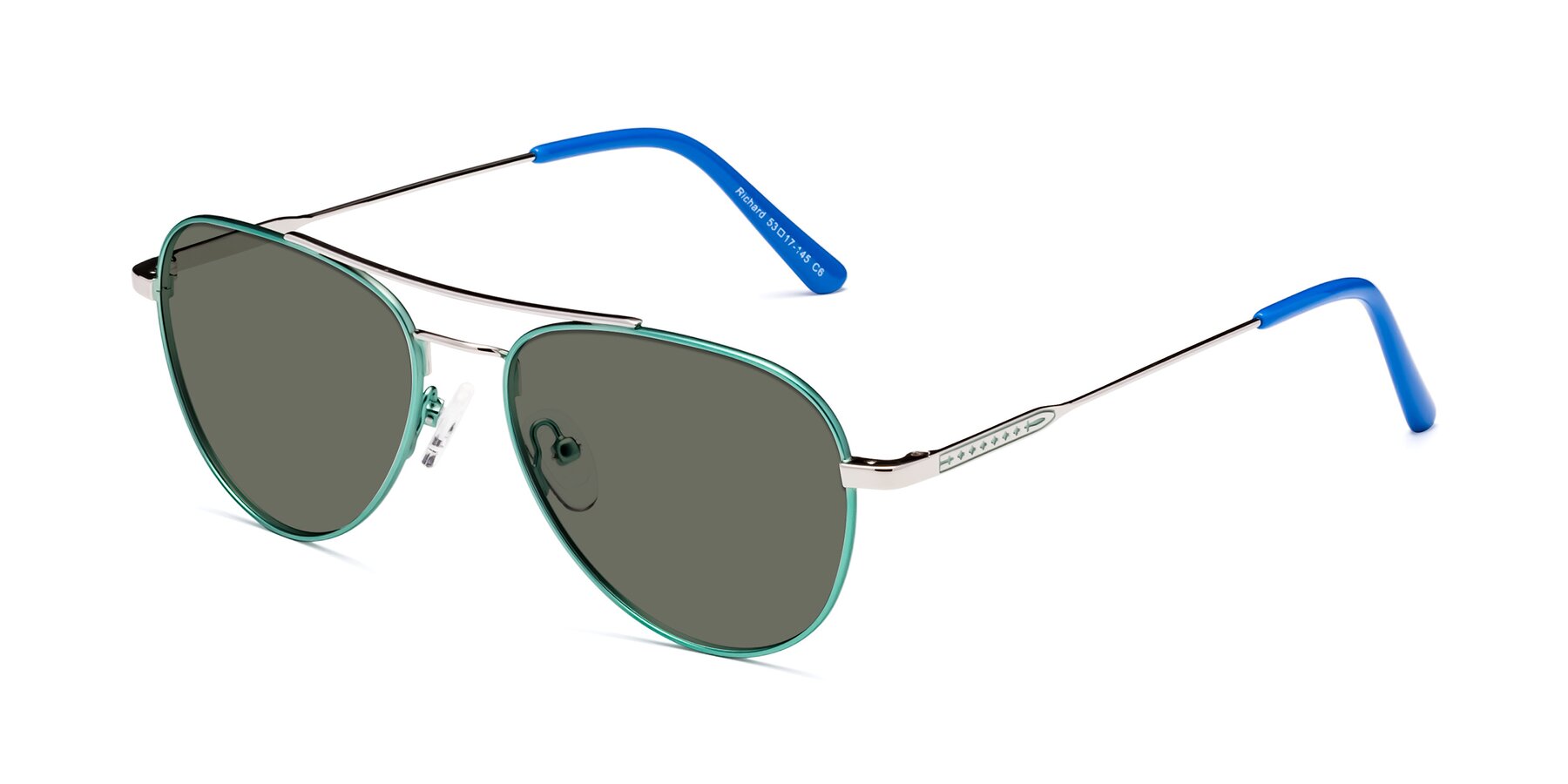 Angle of Richard in Green-Silver with Gray Polarized Lenses