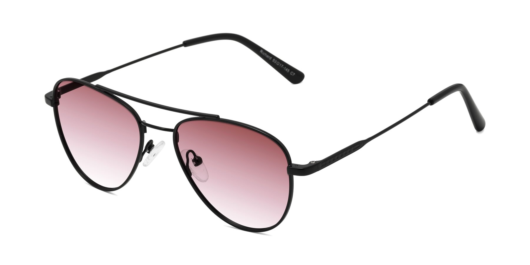 Angle of Richard in Black with Garnet Gradient Lenses