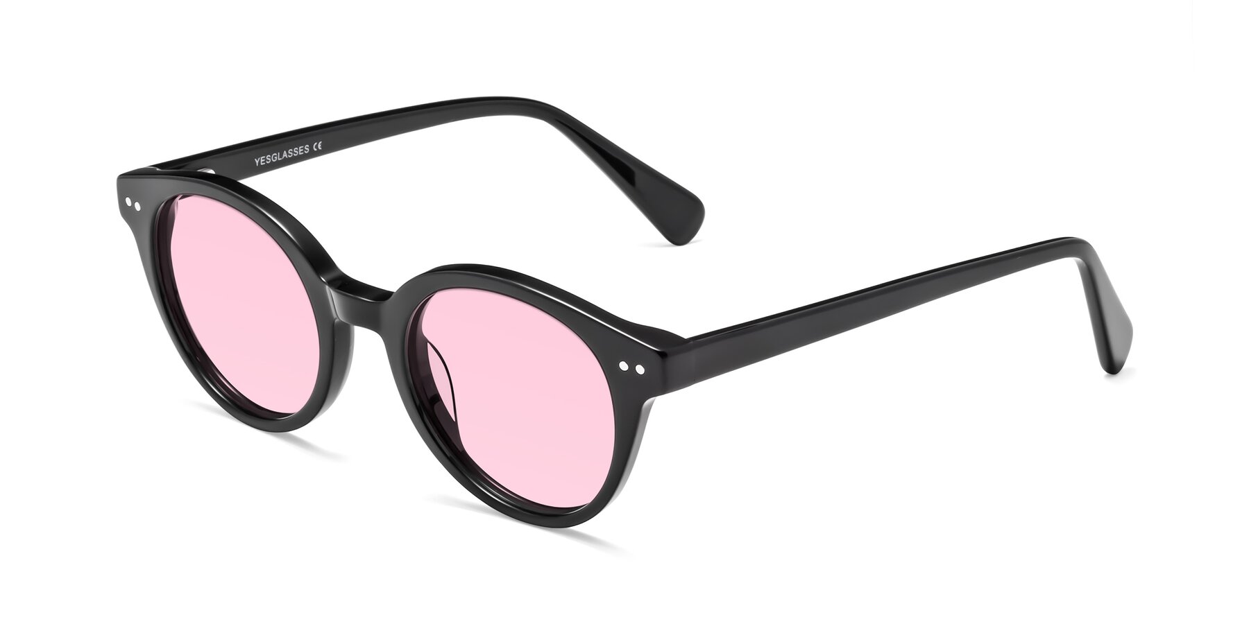 Angle of Bellion in Black with Light Pink Tinted Lenses