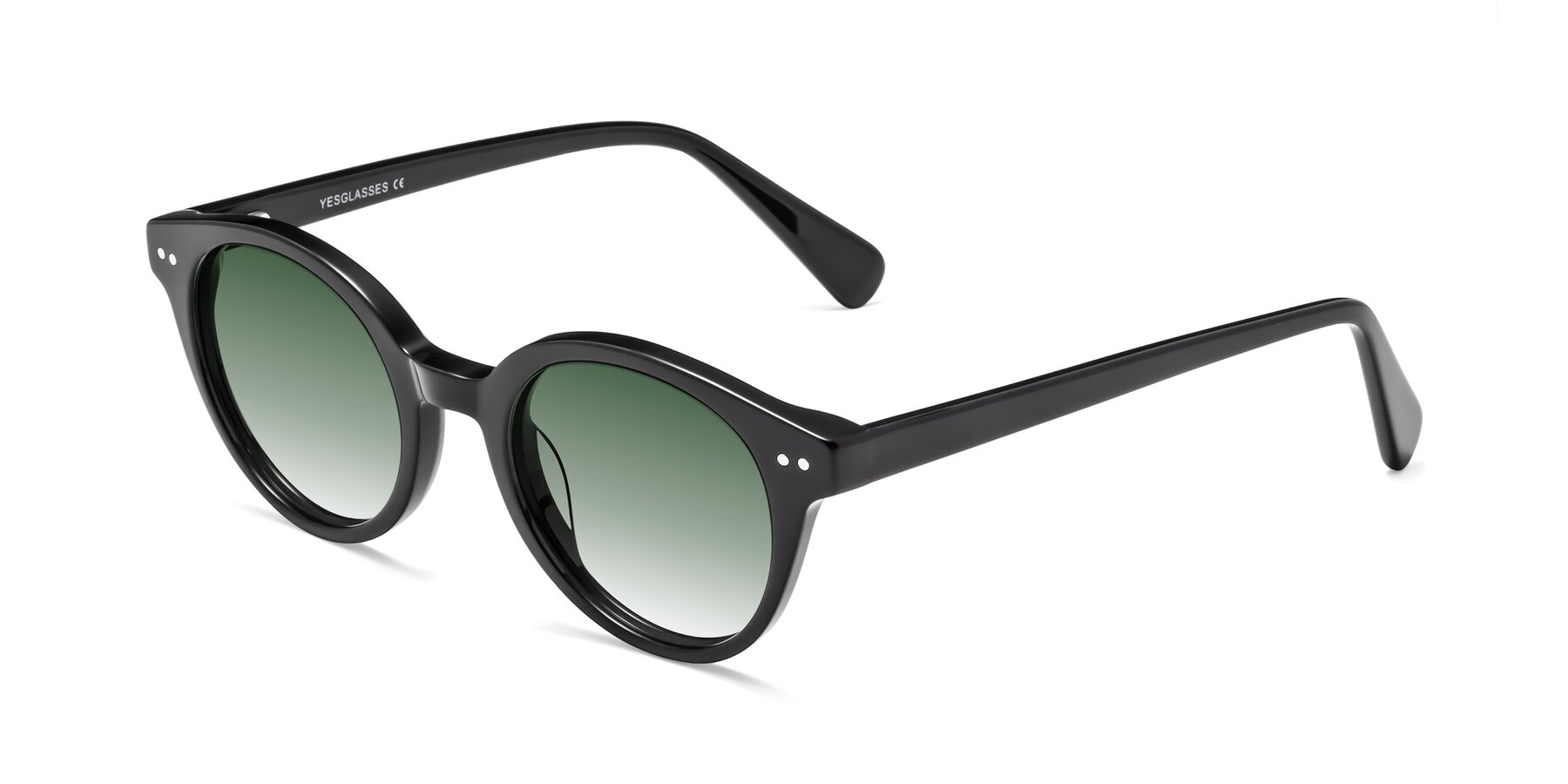 Angle of Bellion in Black with Green Gradient Lenses