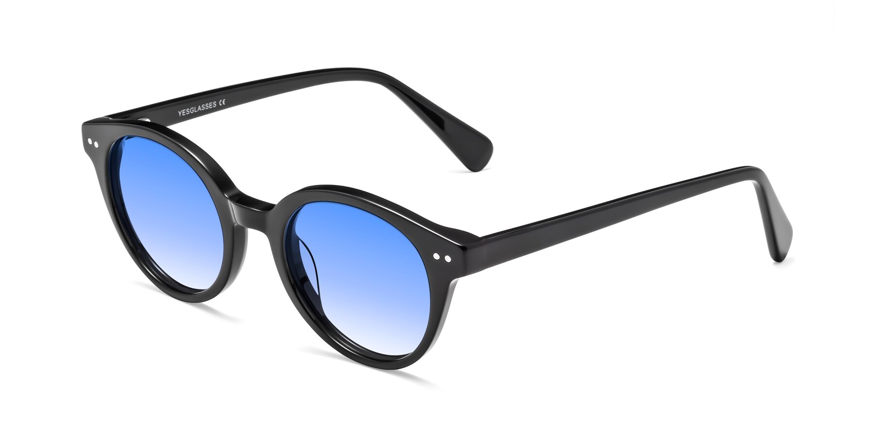 Angle of Bellion in Black with Blue Gradient Lenses