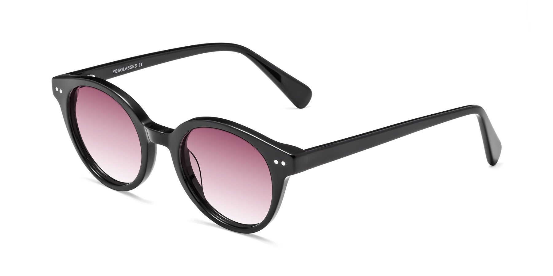 Angle of Bellion in Black with Wine Gradient Lenses