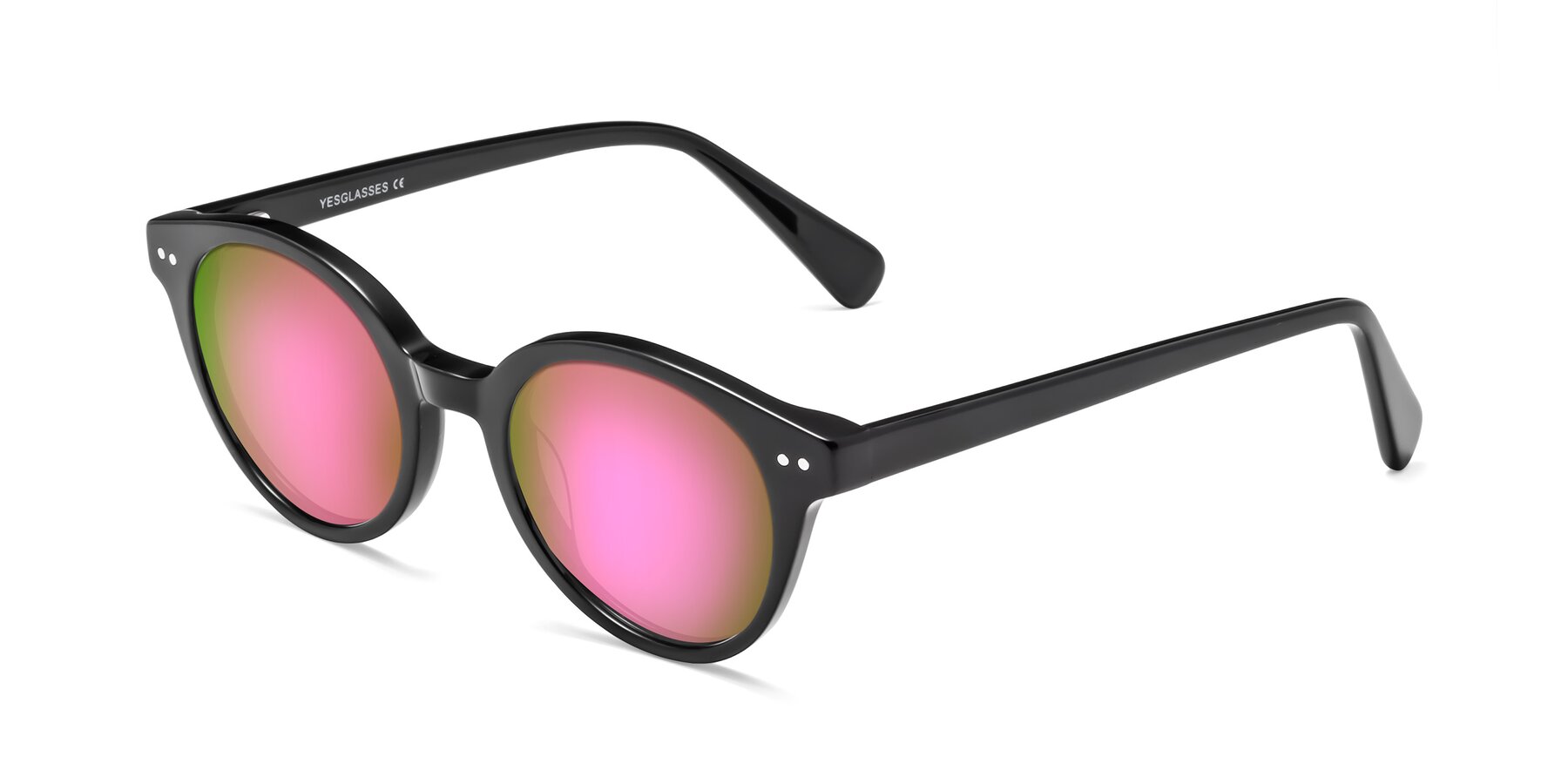 Angle of Bellion in Black with Pink Mirrored Lenses