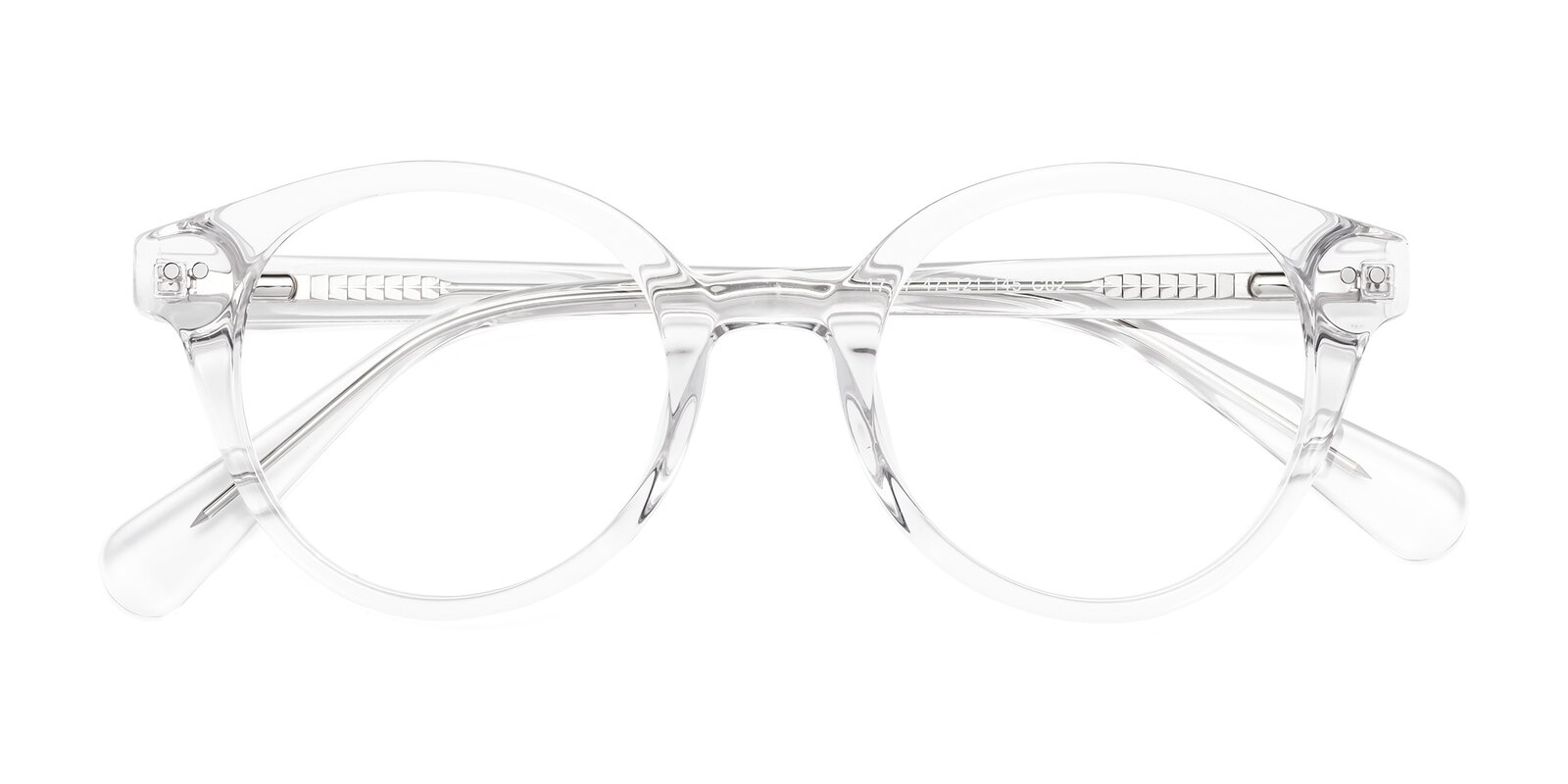 Clear Narrow HornRimmed Round Eyeglasses 17277