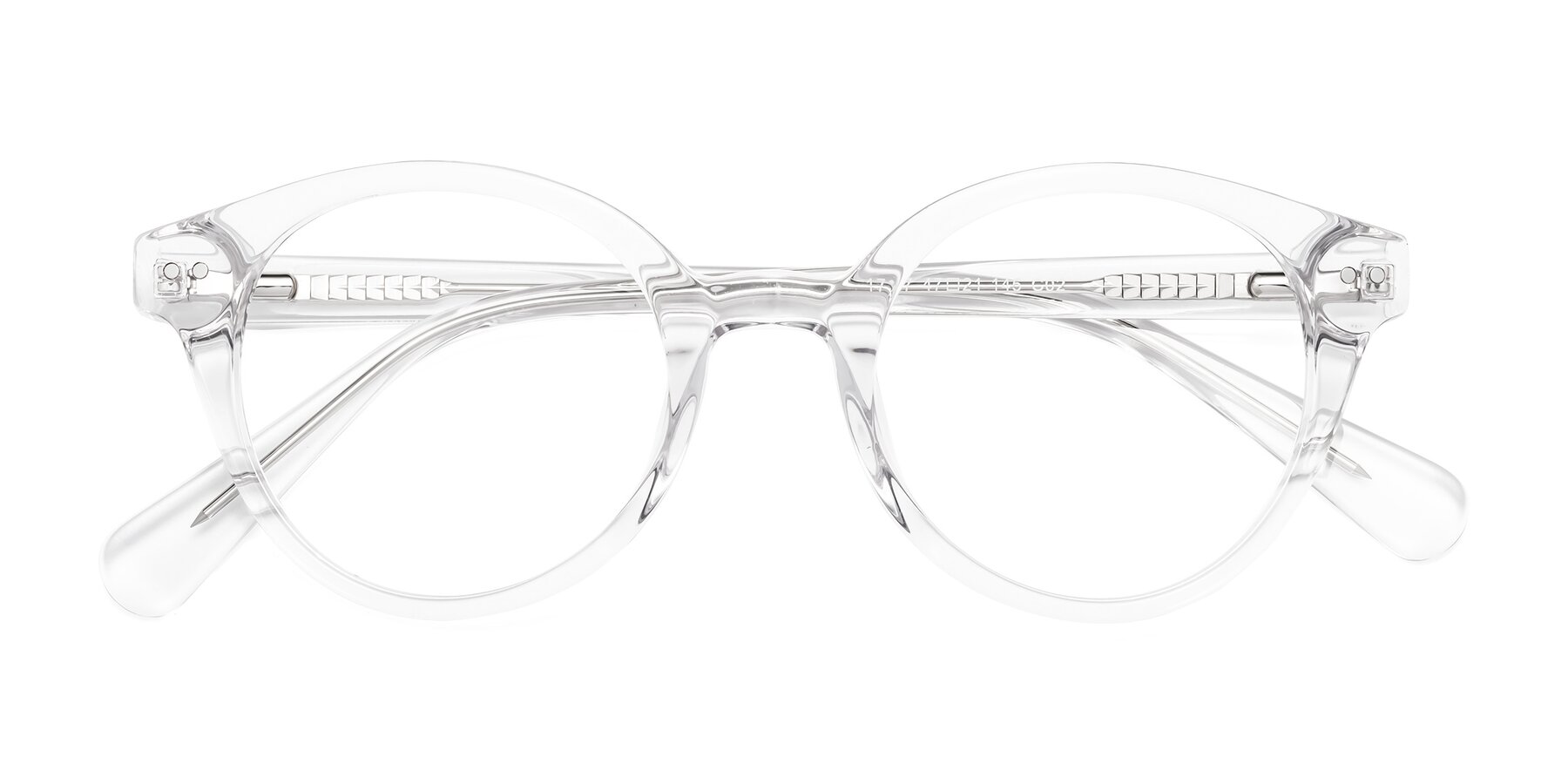 Folded Front of 17277 in Clear with Clear Eyeglass Lenses