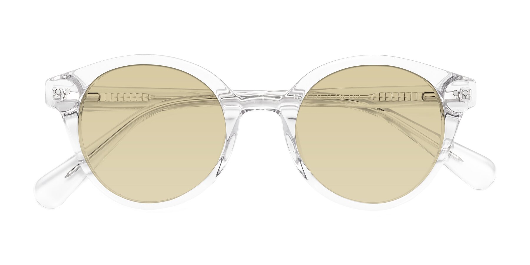 Folded Front of Bellion in Clear with Light Champagne Tinted Lenses