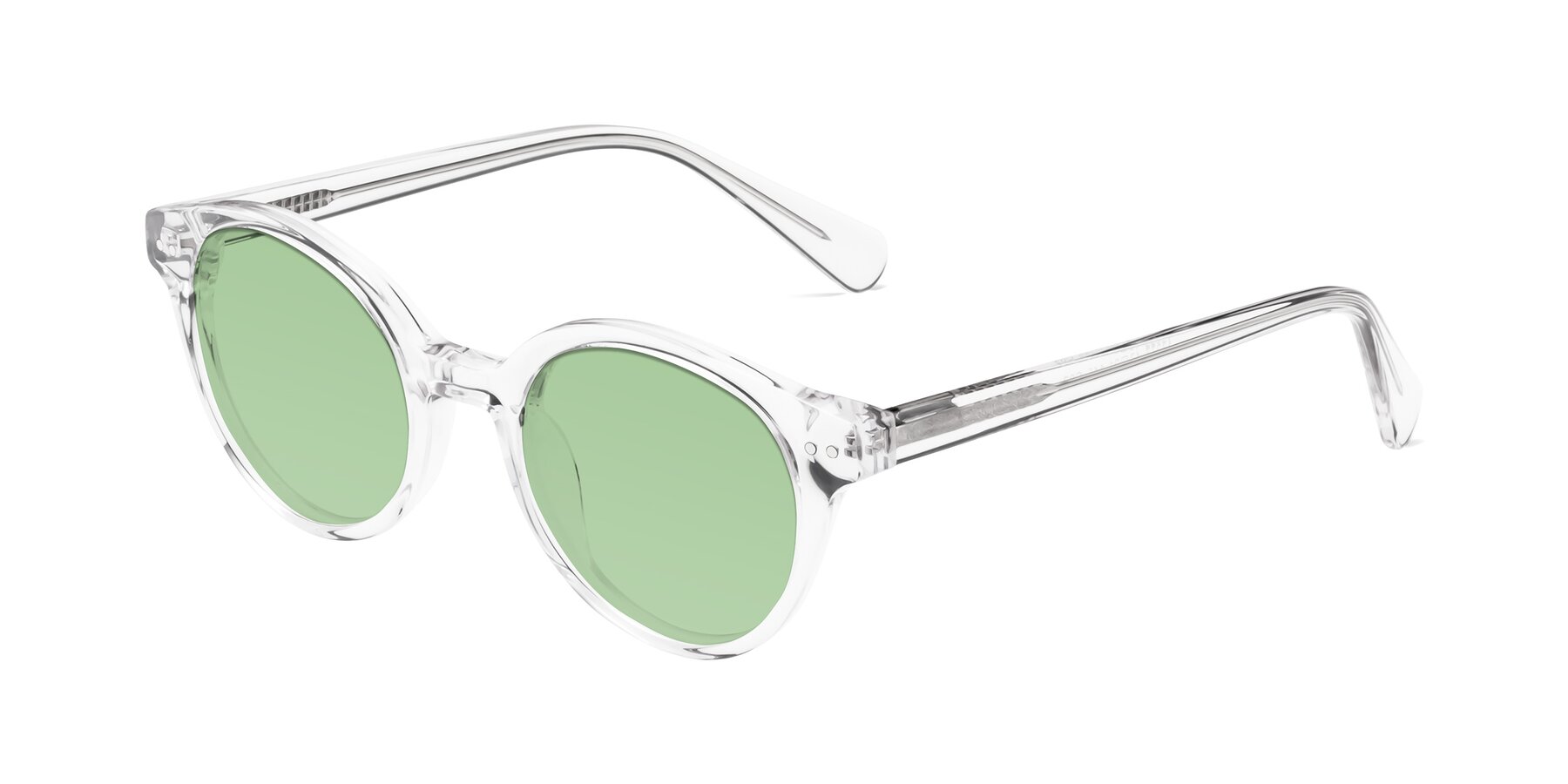 Angle of Bellion in Clear with Medium Green Tinted Lenses