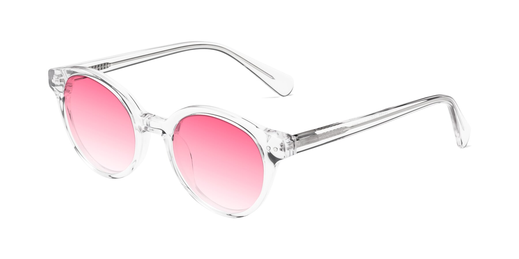 Angle of Bellion in Clear with Pink Gradient Lenses