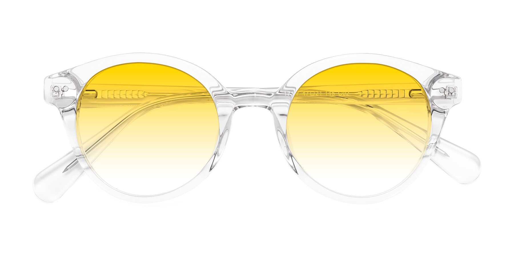 Folded Front of Bellion in Clear with Yellow Gradient Lenses