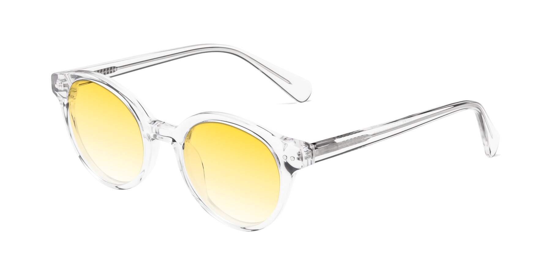 Angle of Bellion in Clear with Yellow Gradient Lenses