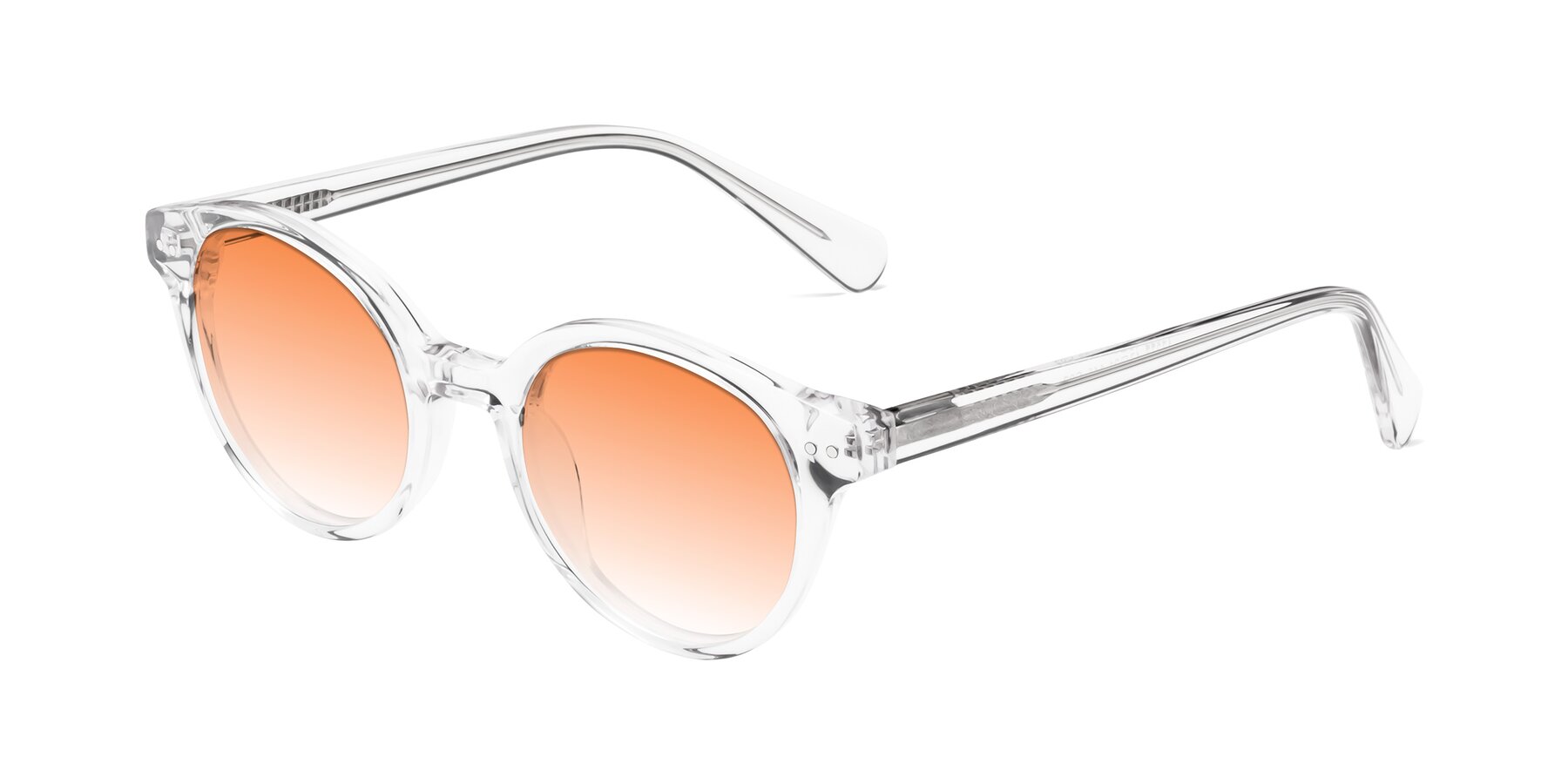 Angle of Bellion in Clear with Orange Gradient Lenses