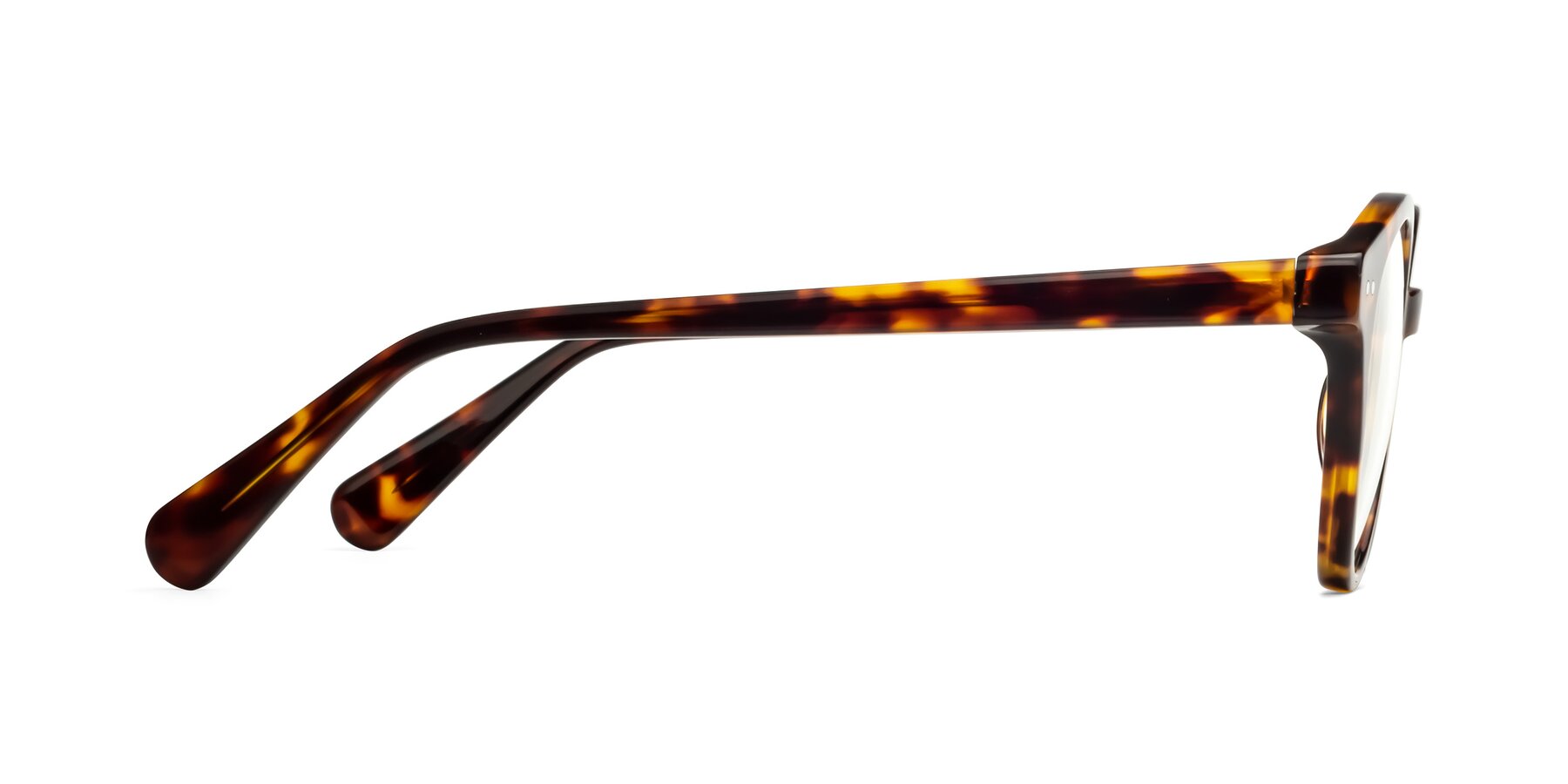 Side of Bellion in Tortoise with Clear Blue Light Blocking Lenses