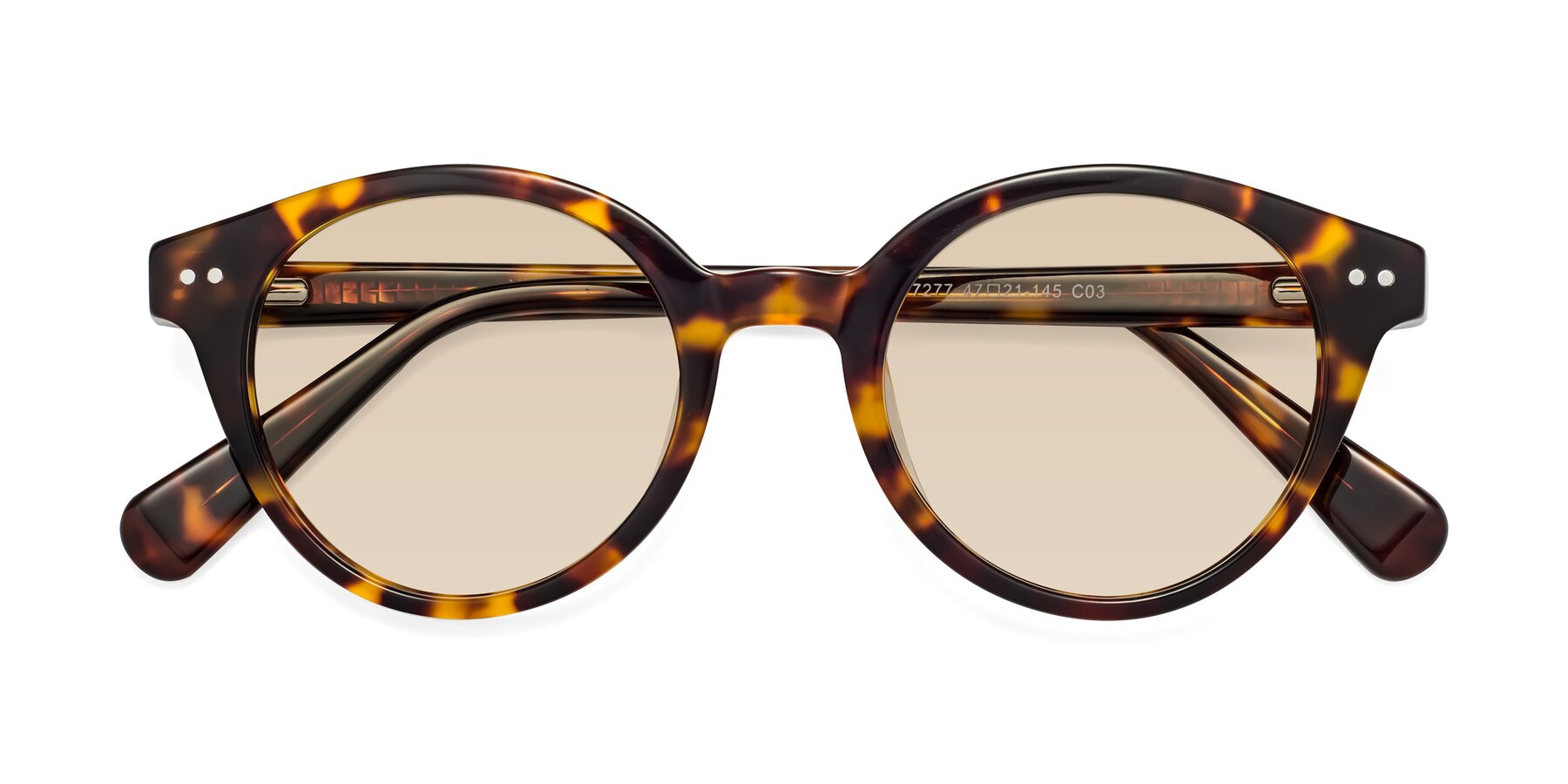 Folded Front of Bellion in Tortoise with Light Brown Tinted Lenses
