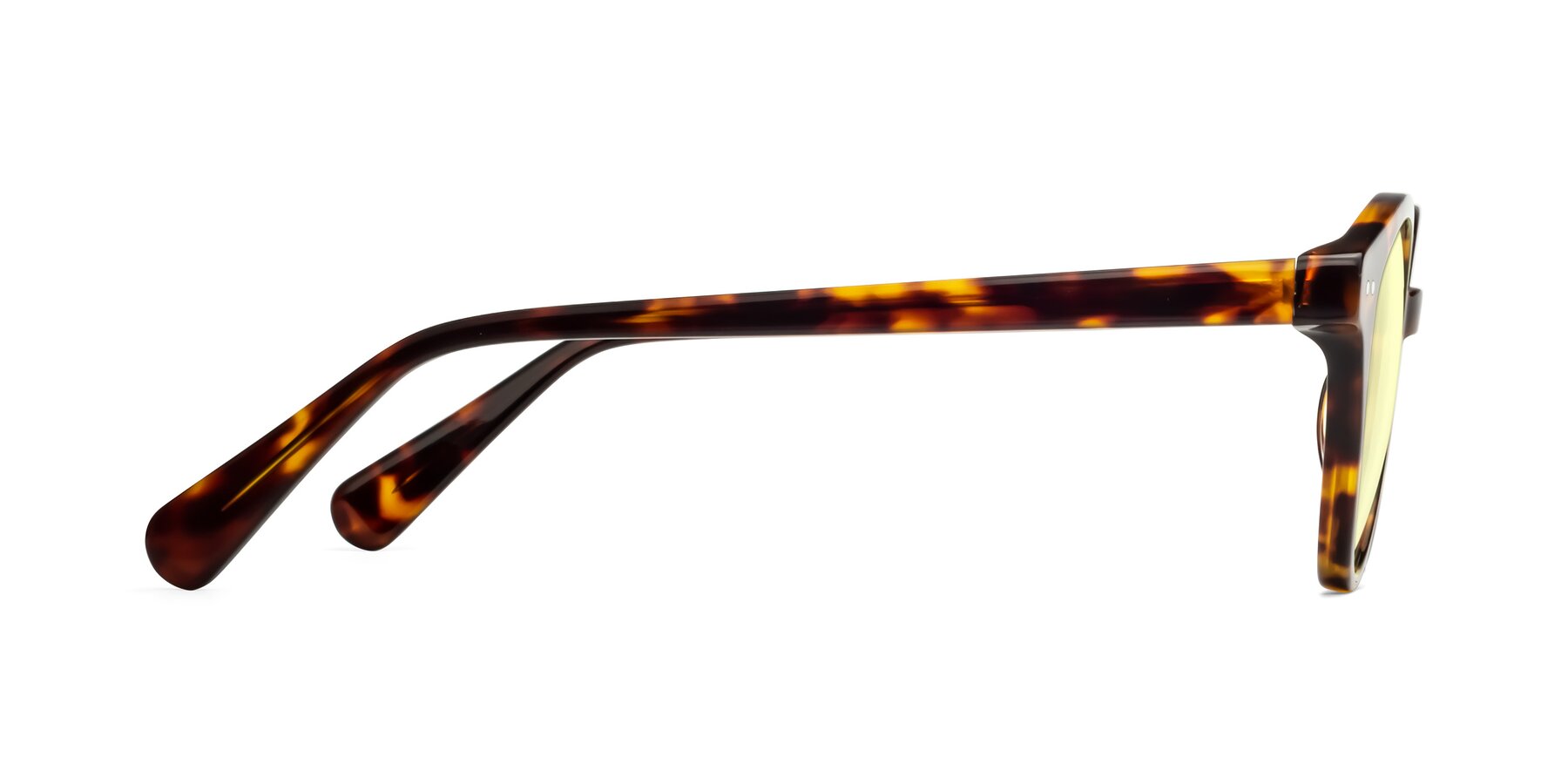 Side of Bellion in Tortoise with Light Yellow Tinted Lenses