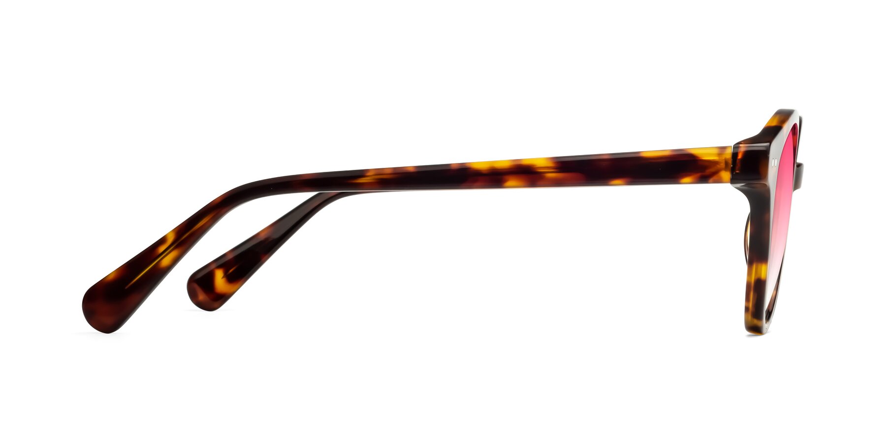 Side of Bellion in Tortoise with Pink Gradient Lenses