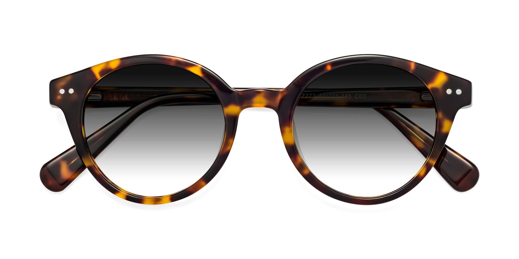 Folded Front of Bellion in Tortoise with Gray Gradient Lenses