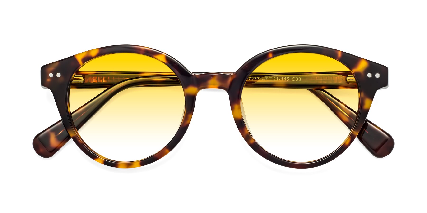 Folded Front of Bellion in Tortoise with Yellow Gradient Lenses