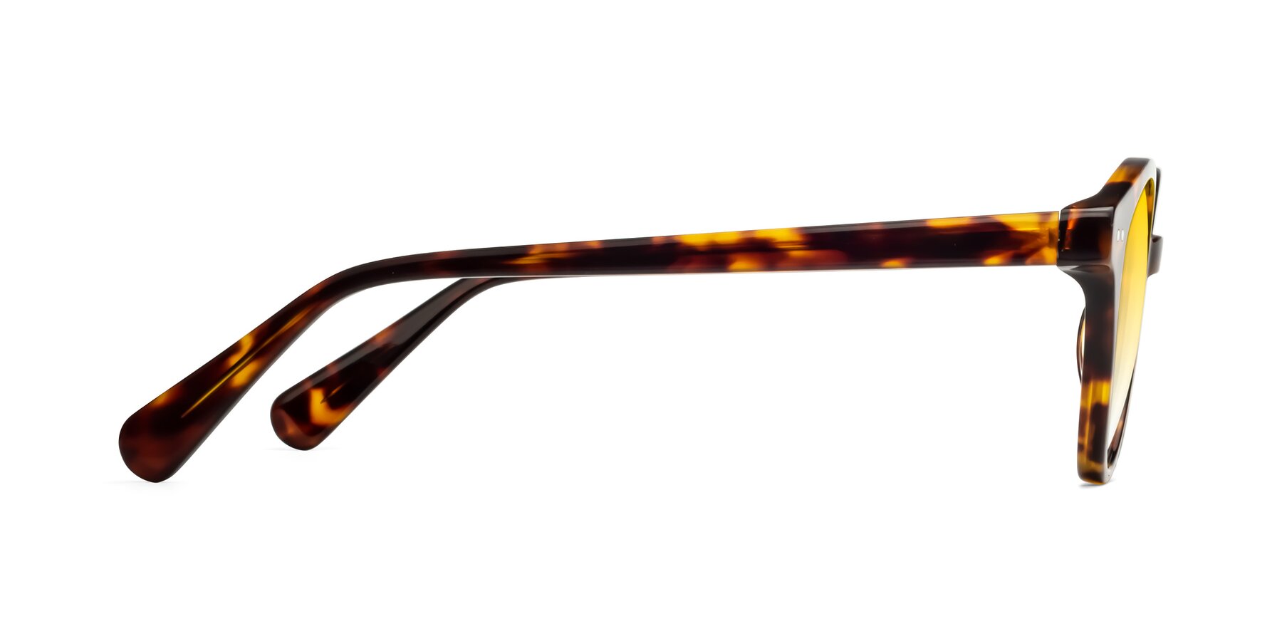 Side of Bellion in Tortoise with Yellow Gradient Lenses