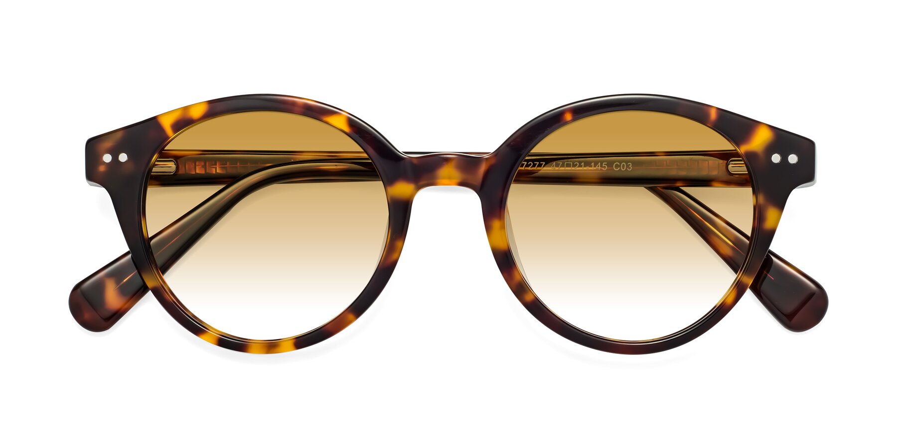 Folded Front of Bellion in Tortoise with Champagne Gradient Lenses