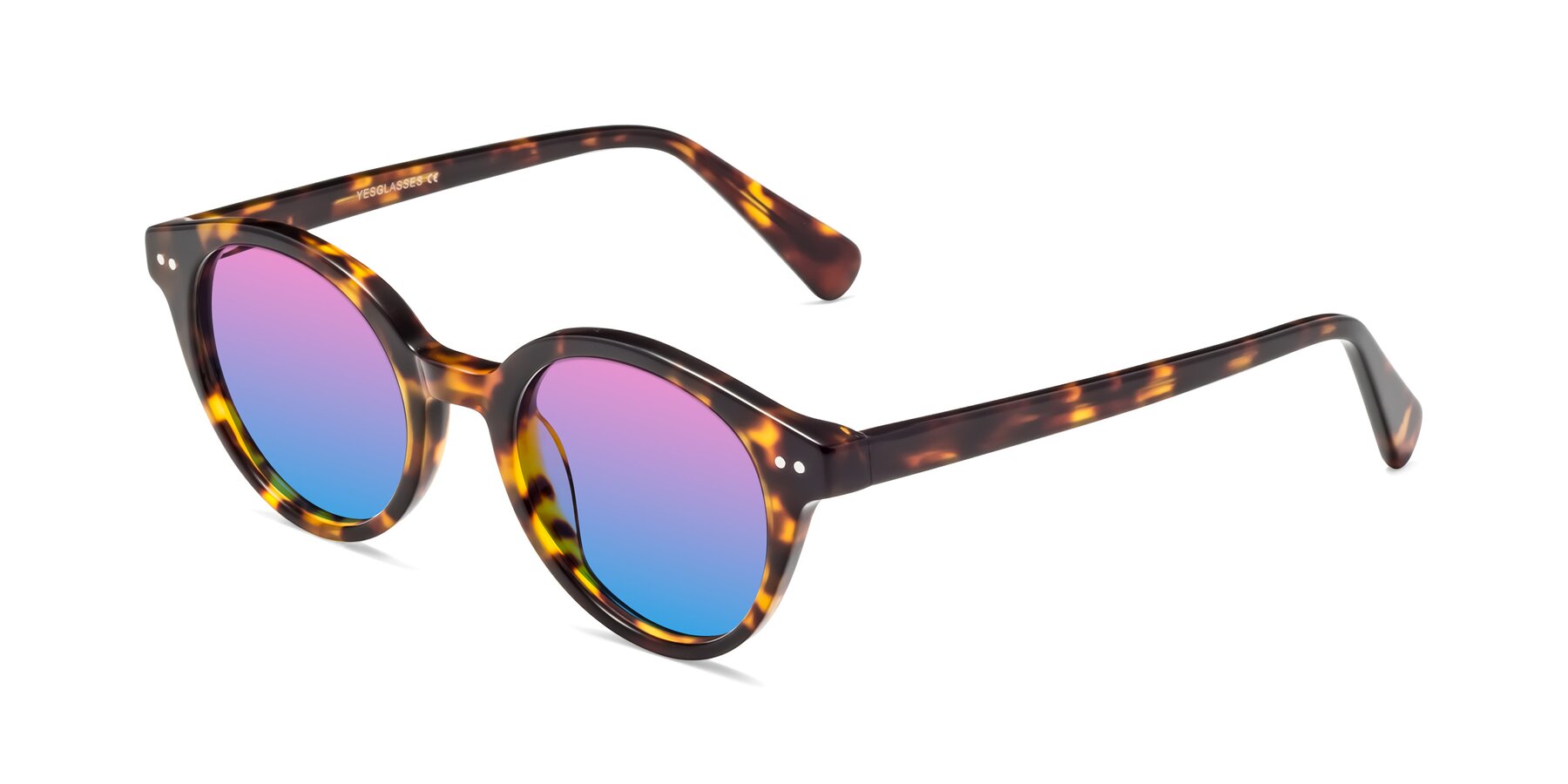 Angle of Bellion in Tortoise with Pink / Blue Gradient Lenses