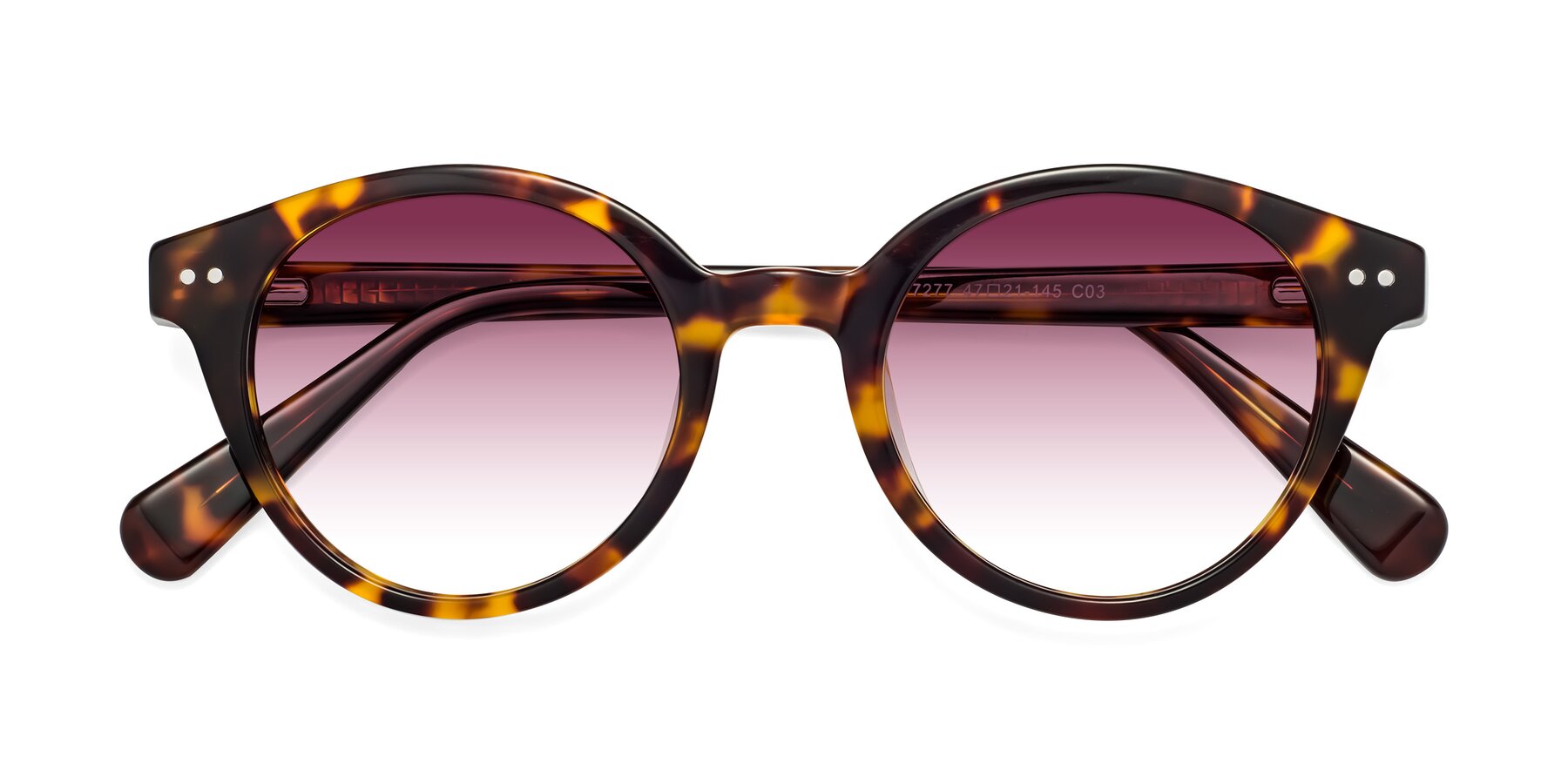 Folded Front of Bellion in Tortoise with Wine Gradient Lenses