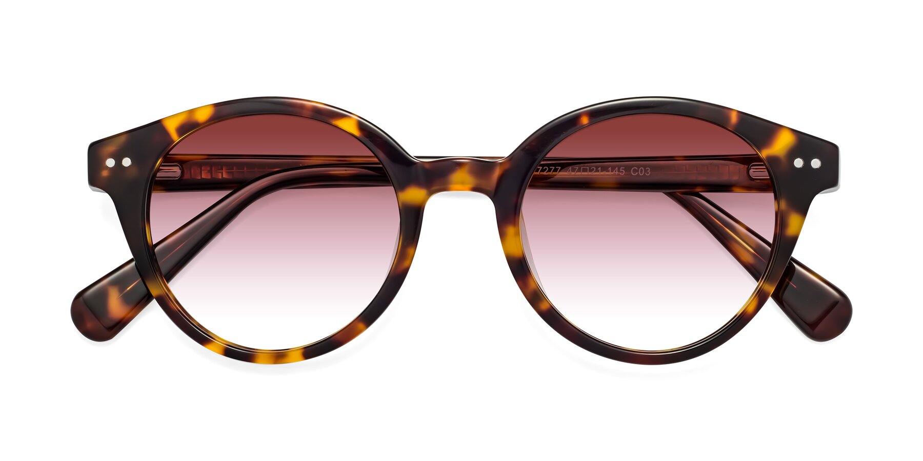 Folded Front of Bellion in Tortoise with Garnet Gradient Lenses