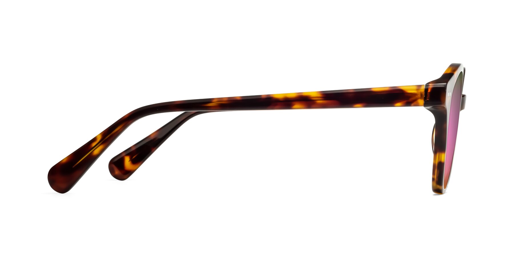 Side of Bellion in Tortoise with Pink Mirrored Lenses