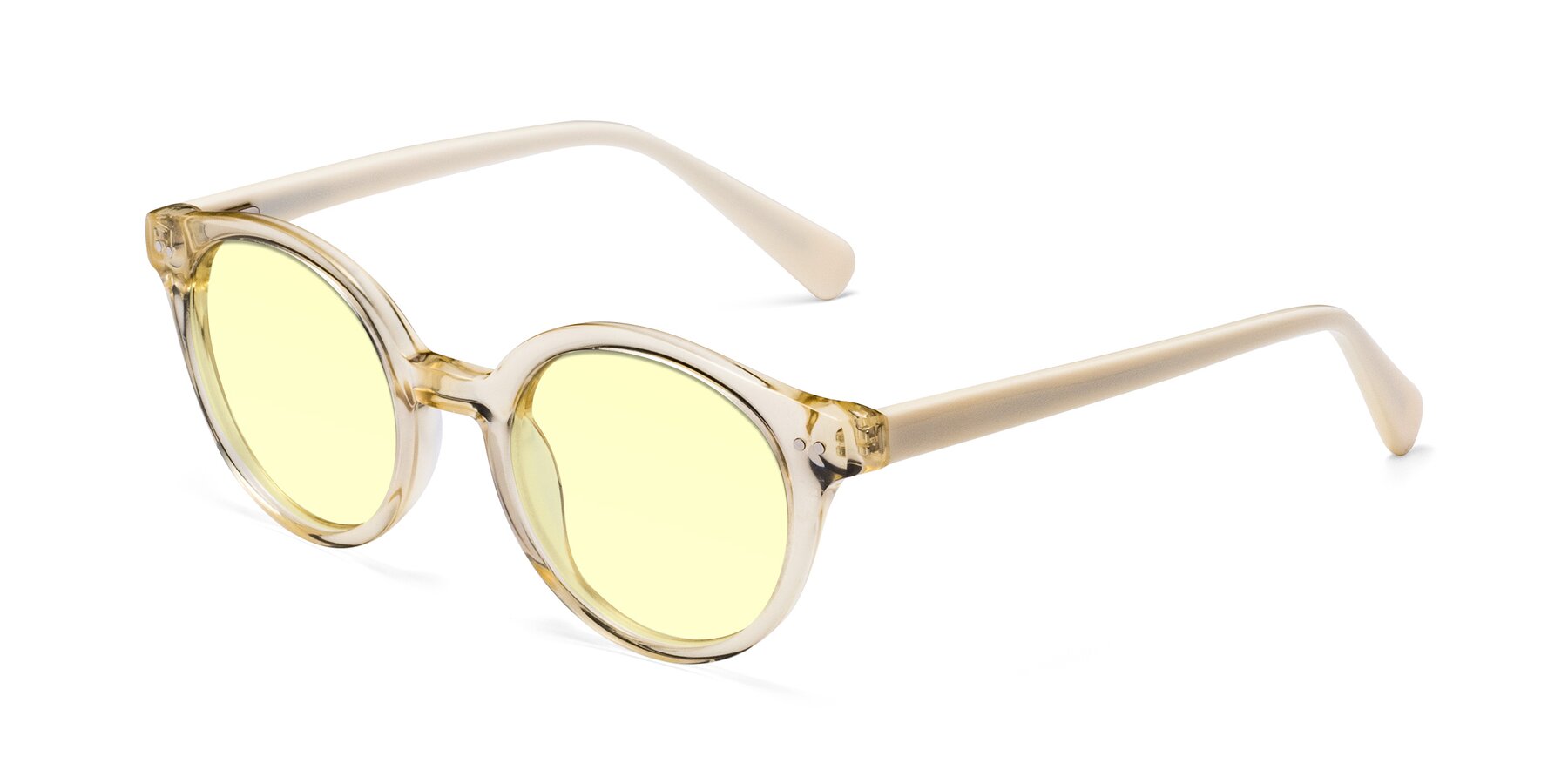 Angle of Bellion in Transparent Beige with Light Yellow Tinted Lenses