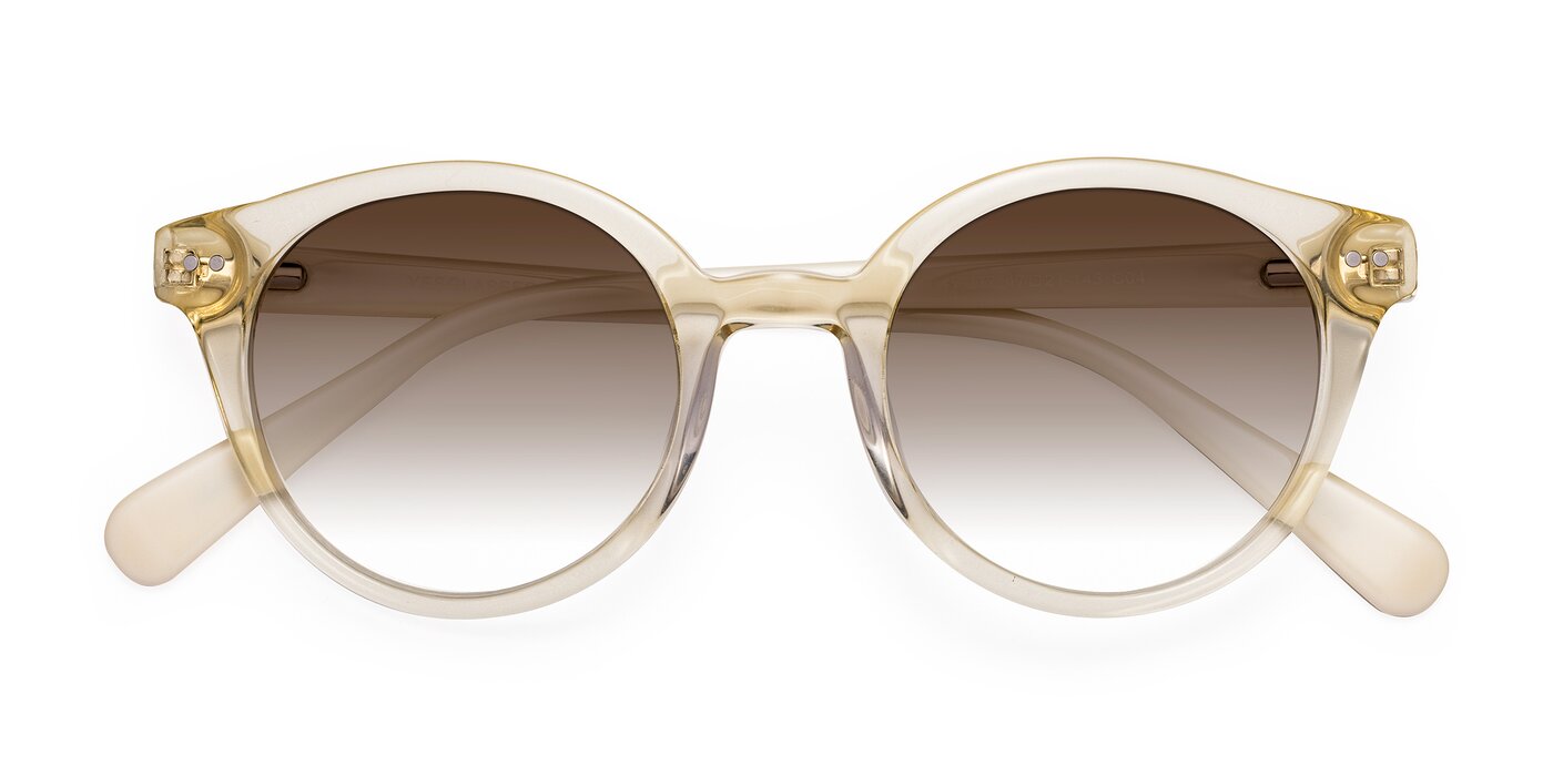 17277 - Transparent Beige Gradient Sunglasses
