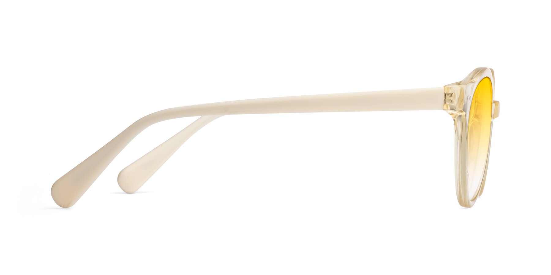 Side of Bellion in Transparent Beige with Yellow Gradient Lenses