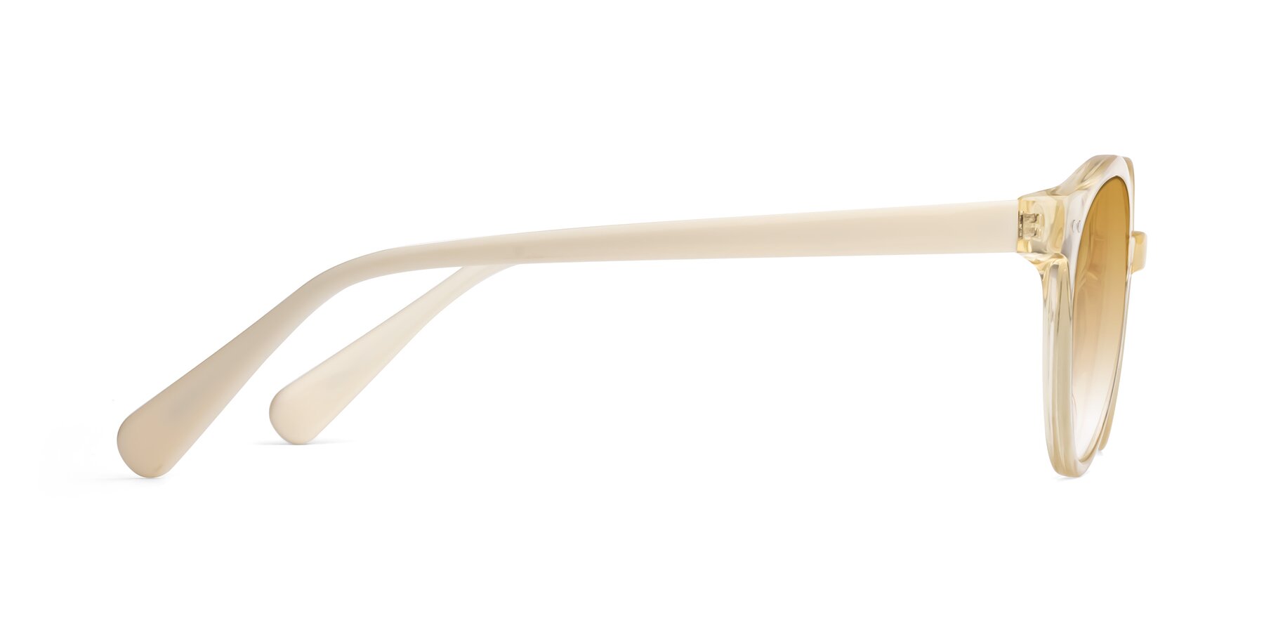 Side of Bellion in Transparent Beige with Champagne Gradient Lenses