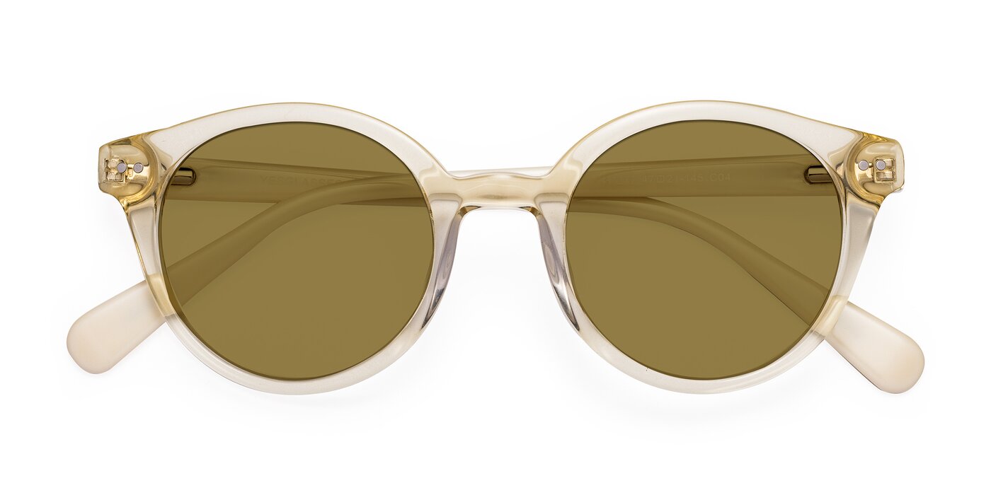 Bellion - Transparent Beige Polarized Sunglasses