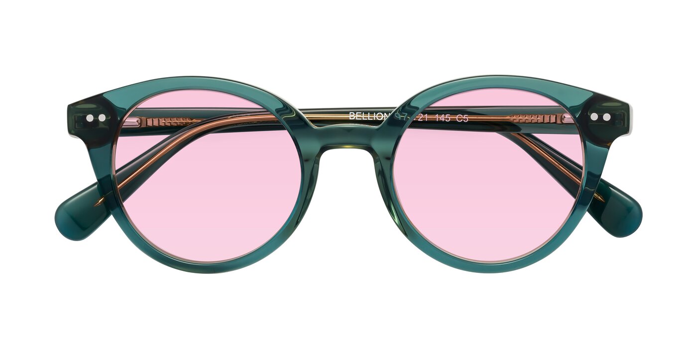 Bellion - Transparent Green Tinted Sunglasses