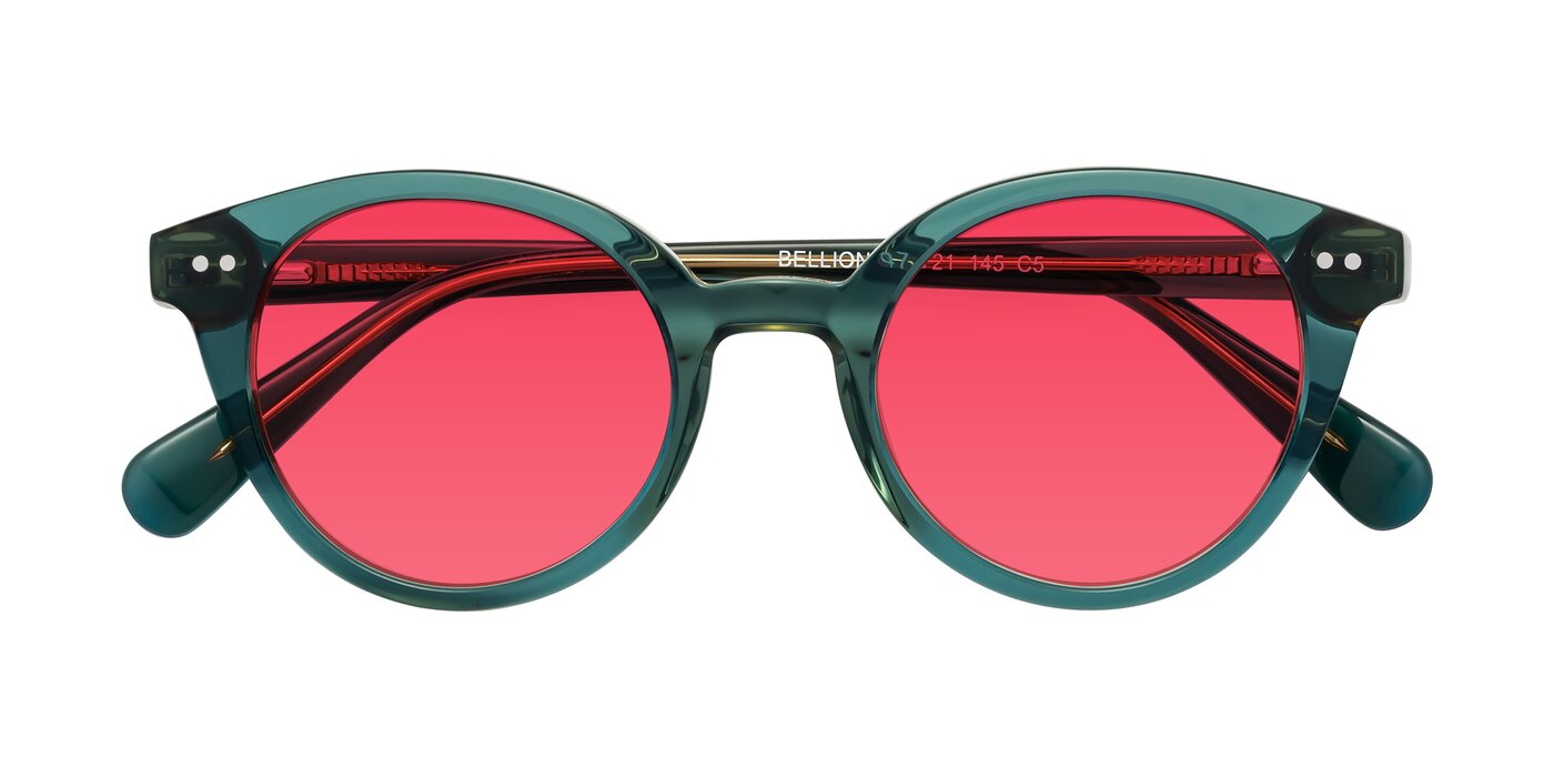 Bellion - Transparent Green Tinted Sunglasses