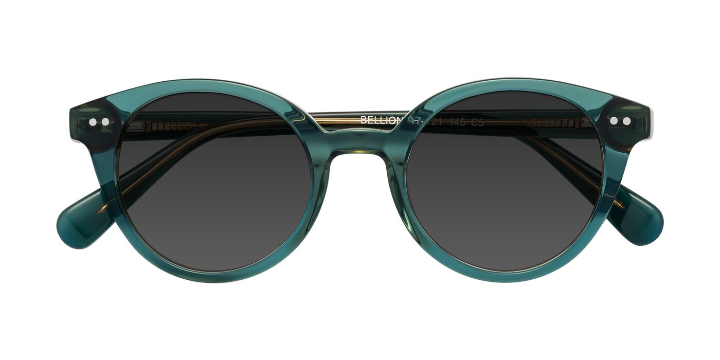 Bellion - Transparent Green Tinted Sunglasses