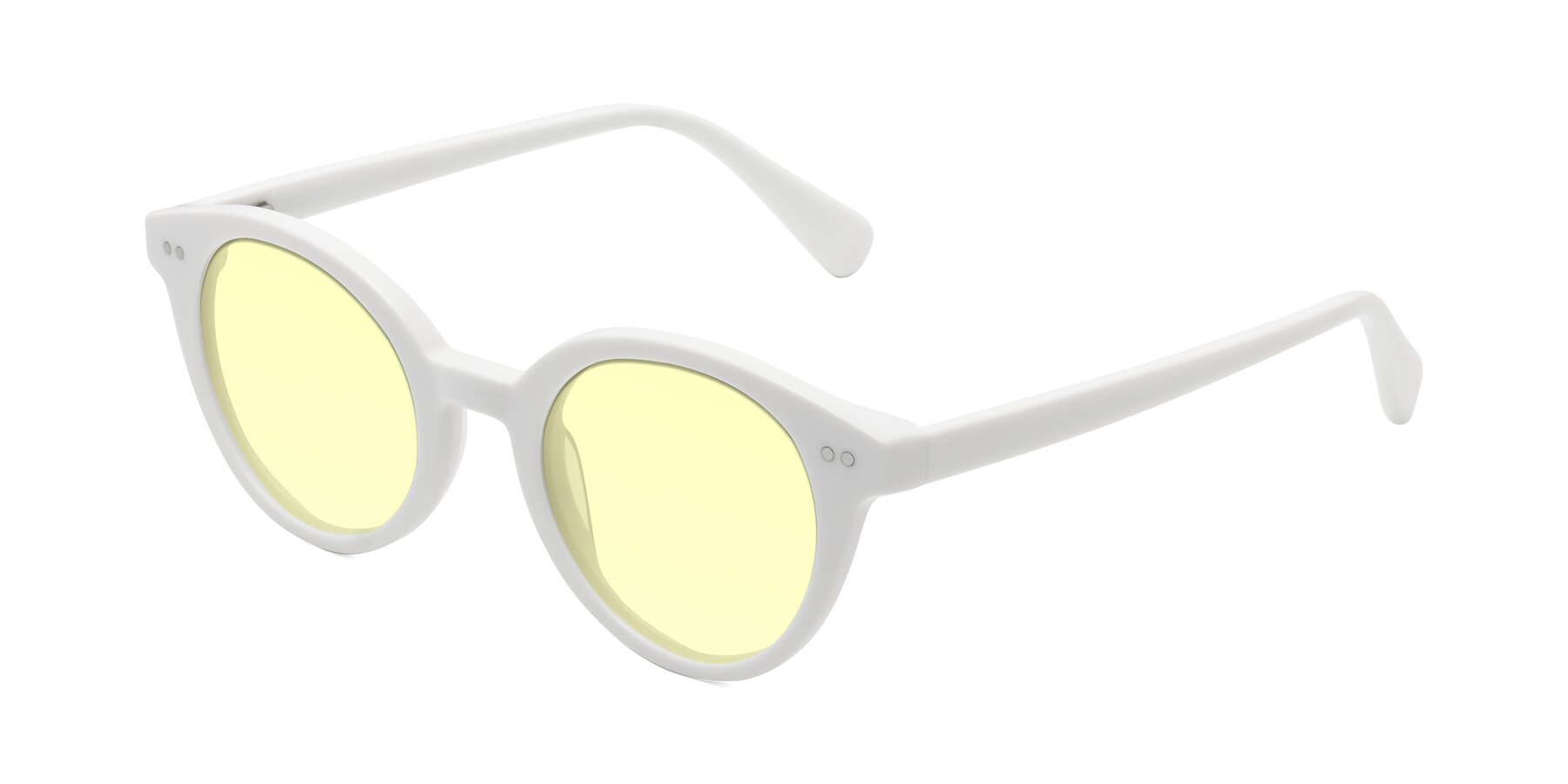 Angle of Bellion in White with Light Yellow Tinted Lenses