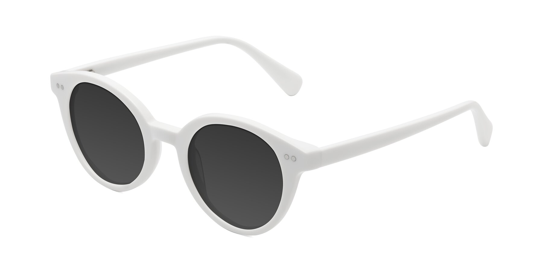 Angle of Bellion in White with Gray Tinted Lenses