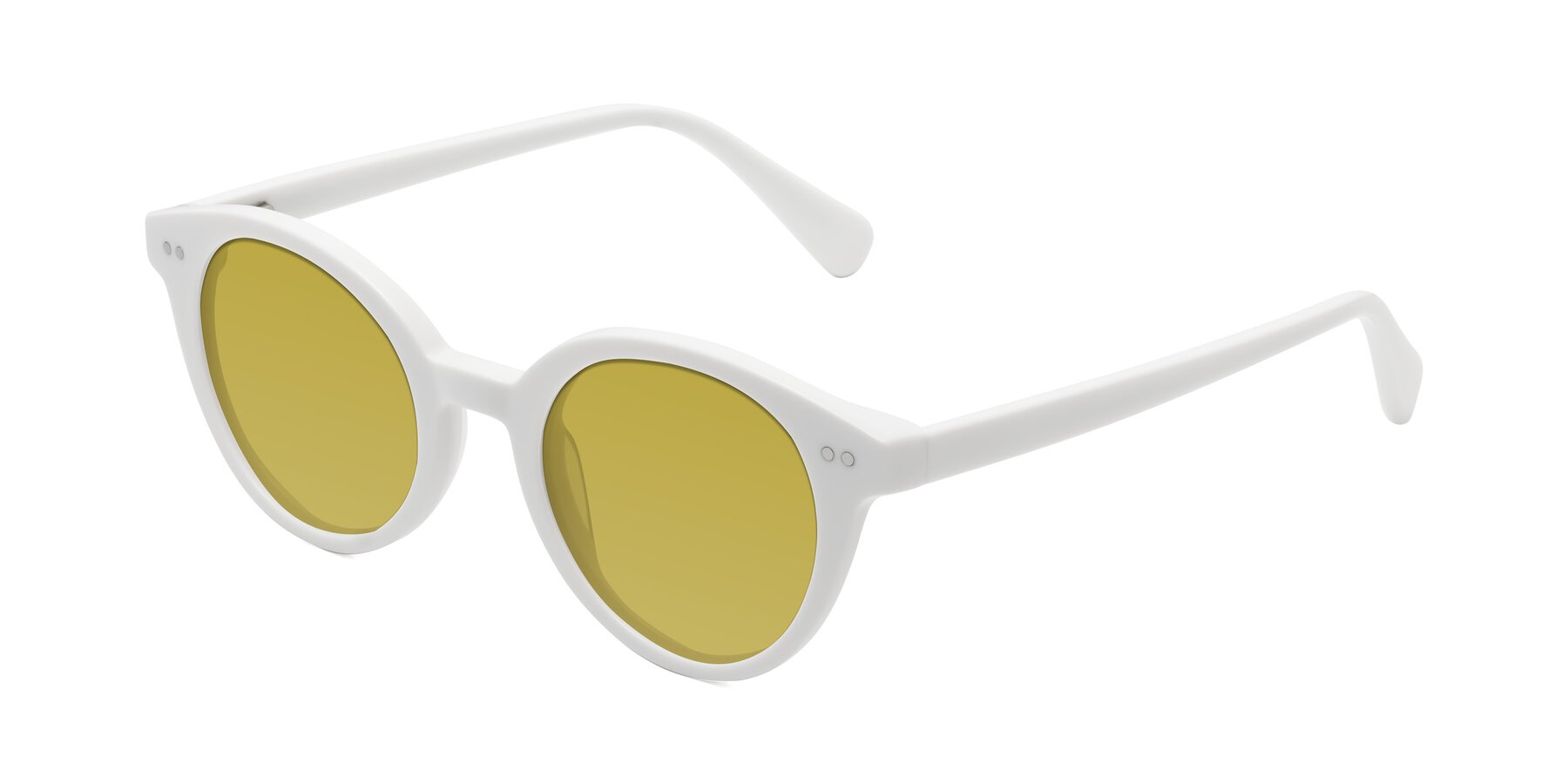 Angle of Bellion in White with Champagne Tinted Lenses